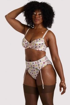 Felicity Hayward X PP X PP Rowswell Polka Dot Peach Suspender