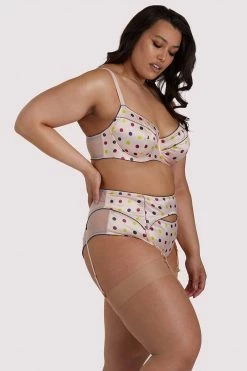 Felicity Hayward X PP X PP Rowswell Polka Dot Peach Suspender