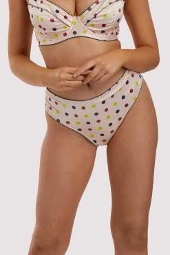 Felicity Hayward X PP X PP Rowswell Polka Dot Peach Highwaist
