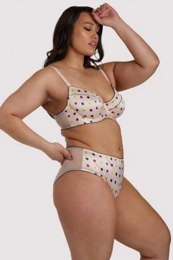Felicity Hayward X PP X PP Rowswell Polka Dot Peach Highwaist 24 Felicity Hayward X PP X PP Rowswell Polka Dot Peach Highwaist
