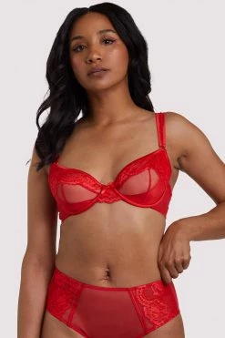 Felicity Hayward X PP Leona Red Plunge Bra New In Bras 18 Felicity Hayward X PP Leona Red Plunge Bra New In Bras