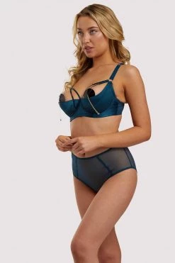 Felicity Hayward X PP X PP Firenza Strappy Teal Bra