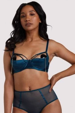 Felicity Hayward X PP X PP Firenza Strappy Teal Bra