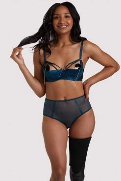 Felicity Hayward X PP X PP Firenza Strappy Teal Bra