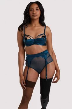 Felicity Hayward X PP X PP Firenza Strappy Teal Suspender Suspenders