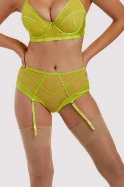 Felicity Hayward X PP X PP Nahli Highwaist Lime Suspender Brief Knickers