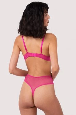 Felicity Hayward X PP New In Ophelia Pink Cut Out Lace High Waist Brief