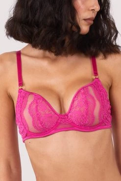 Felicity Hayward X PP Ophelia Pink Cut Out Lace Bra