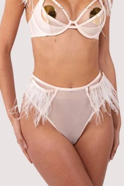 Felicity Hayward X PP Phoenix Blush Feather High Waisted Brief