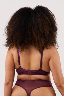 Felicity Hayward X PP Astrid Merlot Lace And Trim Bra New In