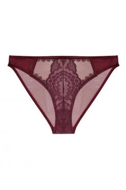 Felicity Hayward X PP Astrid Merlot Lace And Trim Brief New In 13 Felicity Hayward X PP Astrid Merlot Lace And Trim Brief New In