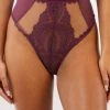Felicity Hayward X PP New In Astrid Merlot Lace And Trim High Waisted Brief