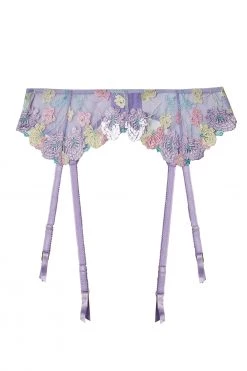 Felicity Hayward X PP New In Luna Pastel Embroidered Picot Elastic Suspender