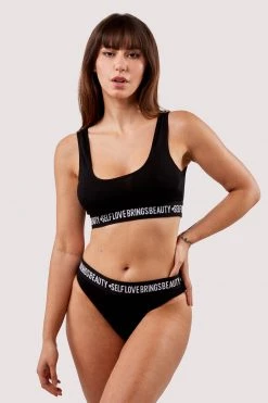 Felicity Hayward X PP Self Love Black Crop Top