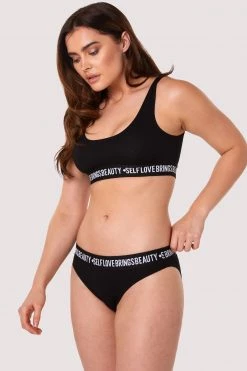 Felicity Hayward X PP Self Love Black Crop Top