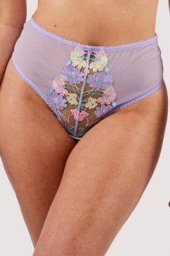 Felicity Hayward X PP New In Luna Pastel Embroidered High Waisted Thong