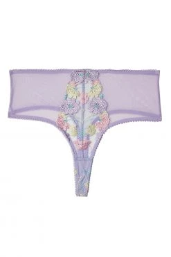 Felicity Hayward X PP New In Luna Pastel Embroidered High Waisted Thong