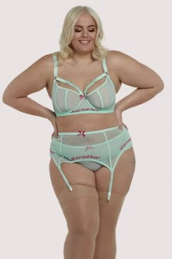 Felicity Hayward X PP Self Love Mint Curve Suspender Belt Suspenders