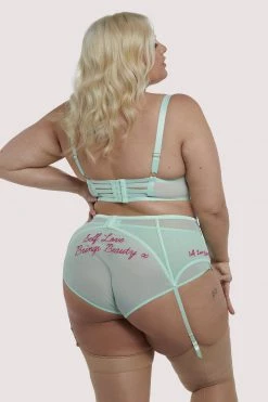 Felicity Hayward X PP Self Love Mint Curve Suspender Belt Suspenders