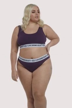 Felicity Hayward X PP Everyday Lingerie Self Love Purple Curve Crop Top