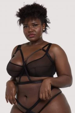 Felicity Hayward X PP Danielle Black Harness Balcony Bra New In 17 Felicity Hayward X PP Danielle Black Harness Balcony Bra New In