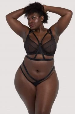 Felicity Hayward X PP Danielle Black Harness Balcony Bra New In 18 Felicity Hayward X PP Danielle Black Harness Balcony Bra New In