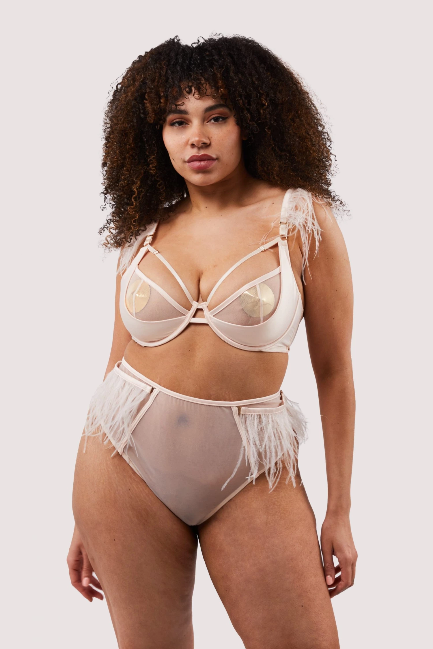 Felicity Hayward X PP Phoenix Blush Feather High Waisted Brief 10 Felicity Hayward X PP Phoenix Blush Feather High Waisted Brief