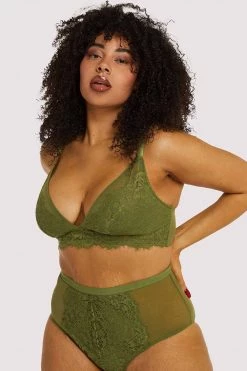 Playful Promises Curve Exclusive Bras Bella Olive Soft Cup Bra