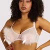 Playful Promises Curve Exclusive Bras Marina Pink Feather Bra