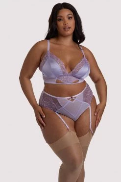 Playful Promises Curve Exclusive Mila Lilac Lace Triangle Bra New In Bras