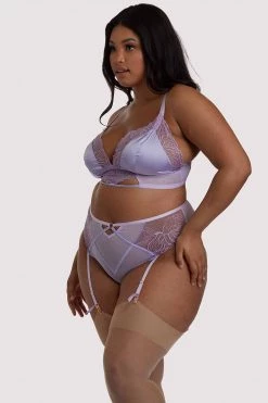 Playful Promises Curve Exclusive Mila Lilac Lace Triangle Bra New In Bras