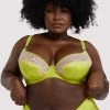 Playful Promises Curve Exclusive New In Bras Vivi Chartreuse Plunge Bra