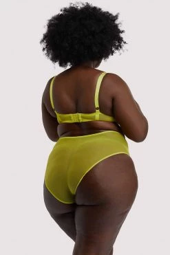 Playful Promises Curve Exclusive New In Bras Vivi Chartreuse Plunge Bra