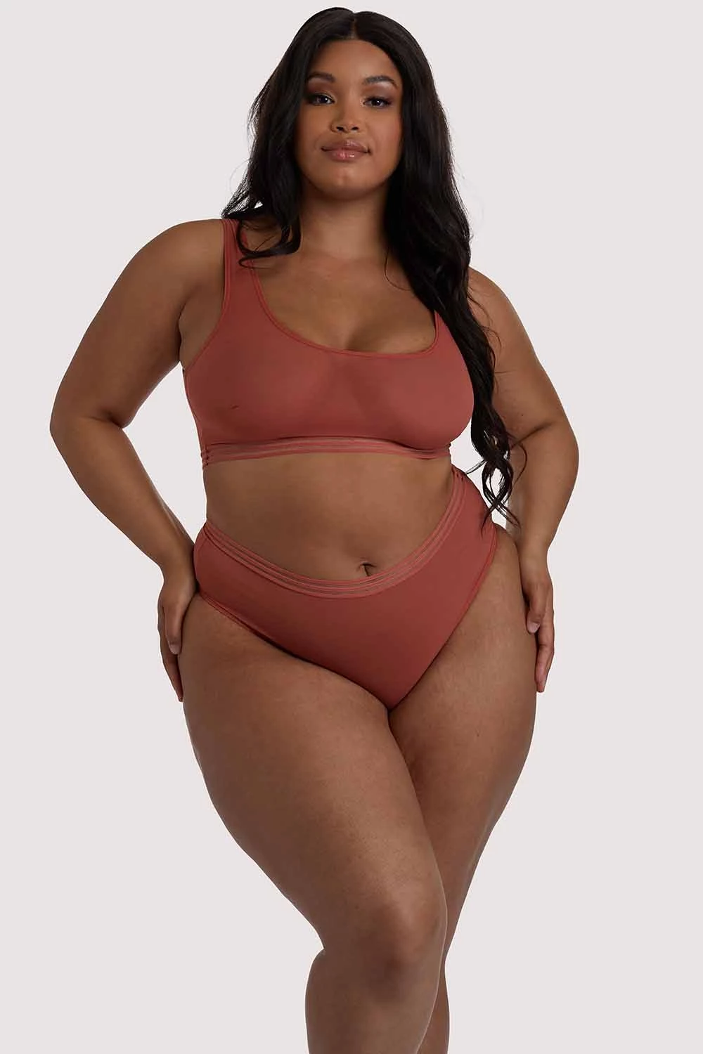 Playful Promises Curve Exclusive Chelsea Cinnamon Mesh Crop Top New In Bras 3 Playful Promises Curve Exclusive Chelsea Cinnamon Mesh Crop Top New In Bras