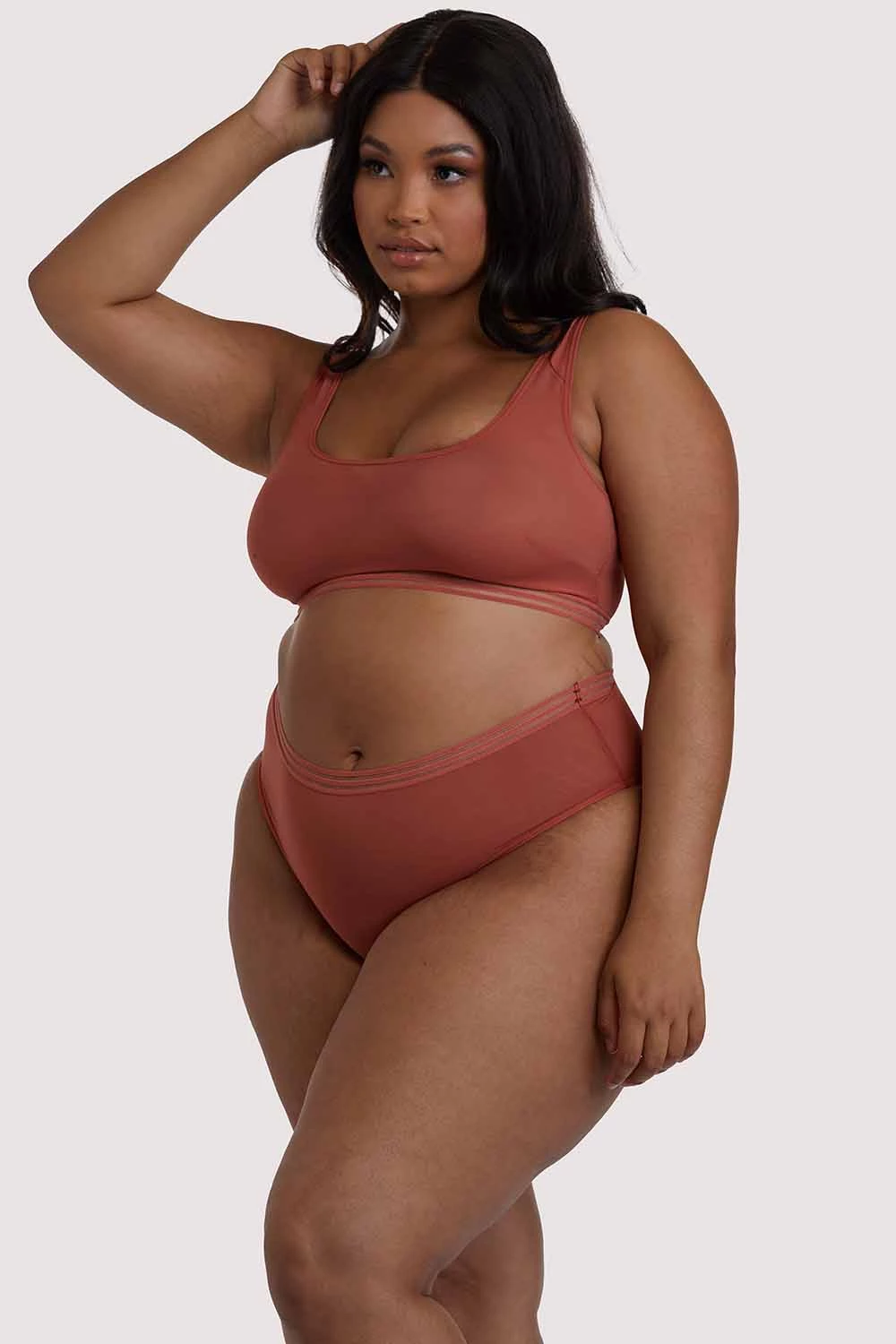 Playful Promises Curve Exclusive Chelsea Cinnamon Mesh Crop Top New In Bras 5 Playful Promises Curve Exclusive Chelsea Cinnamon Mesh Crop Top New In Bras