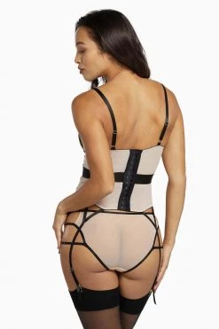 Playful Promises Dakota Snake Basque With Cut Out Front Basques & Corsets