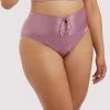 Playful Promises Curve Exclusive Knickers Eagan Blush Satin High Waist Knicker