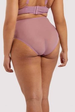Playful Promises Curve Exclusive Knickers Eagan Blush Satin High Waist Knicker