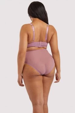 Playful Promises Curve Exclusive Knickers Eagan Blush Satin High Waist Knicker