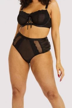 Playful Promises Curve Exclusive Knickers Ericka Black High Waist Brief