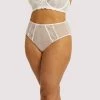Playful Promises Curve Exclusive Knickers Leslie White High Waist Brief