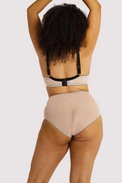 Playful Promises Curve Exclusive Knickers Evie Black & Peach Brief