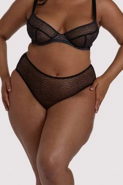Playful Promises Curve Exclusive Brianna Black Mesh Highwaist