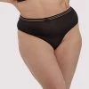Playful Promises Curve Exclusive Chelsea Black Mesh Highwaist Brief Knickers