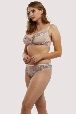 Hustler New In Bras Jenny Graphic Lace Blush Bra