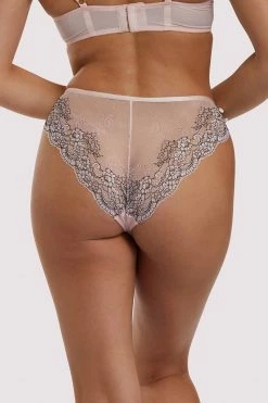 Hustler Jenny Graphic Lace Blush Brief Free Sexy Summer Brief