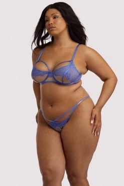 Hustler Mya Blue Lace Bra