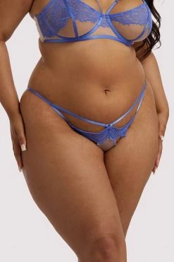 Hustler Free Sexy Summer Brief Mya Blue Lace Brief