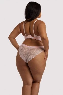 Hustler Branded Lace Baby Pink Brief