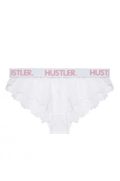 Hustler Branded Lace White Brief 29 Hustler Branded Lace White Brief